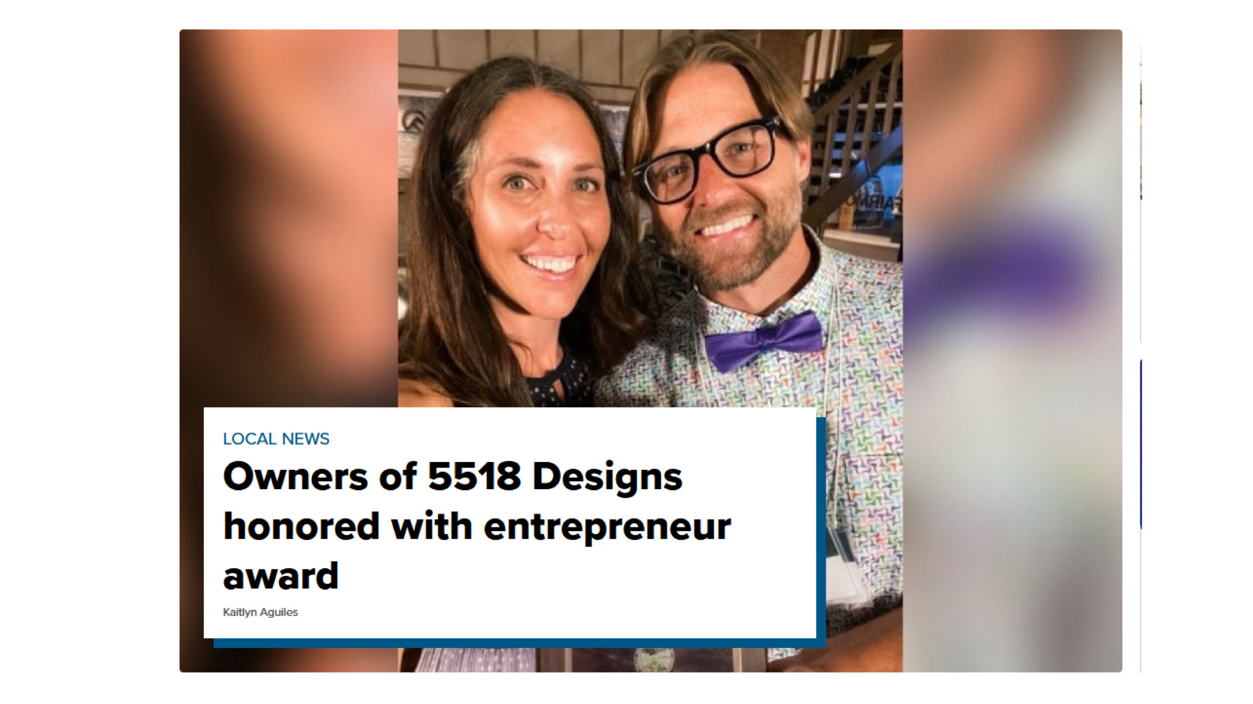 Owners of 5518 Designs honored with Montana Ambassadors’ Entrepreneur of the Year award  – KXLF