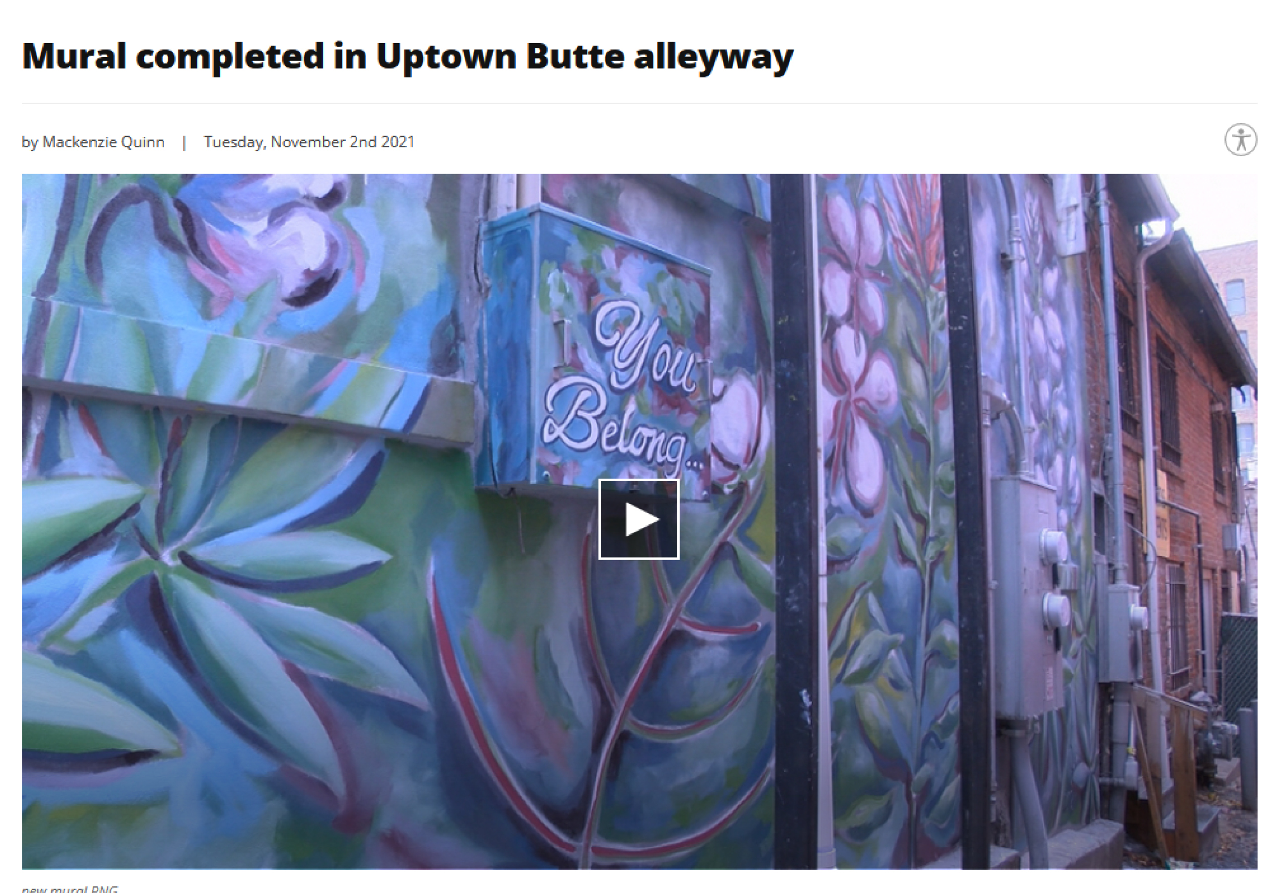 Mural completed in Uptown Butte alleyway