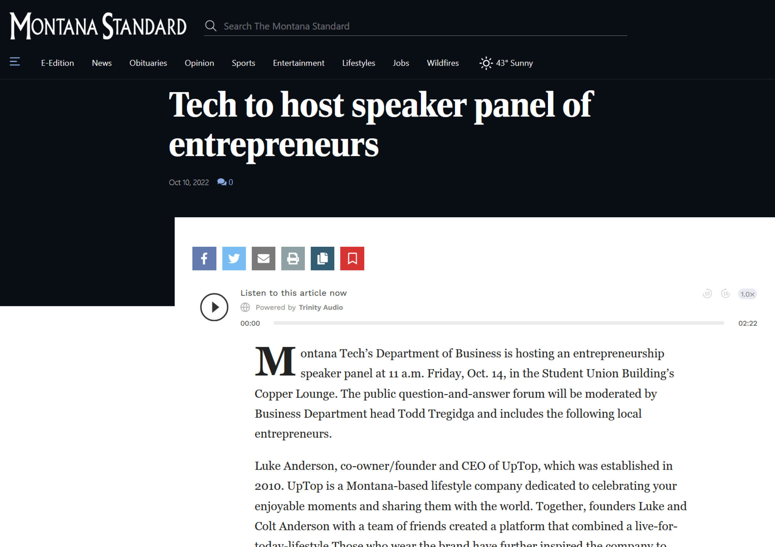 Tech to host speaker panel of entrepreneurs